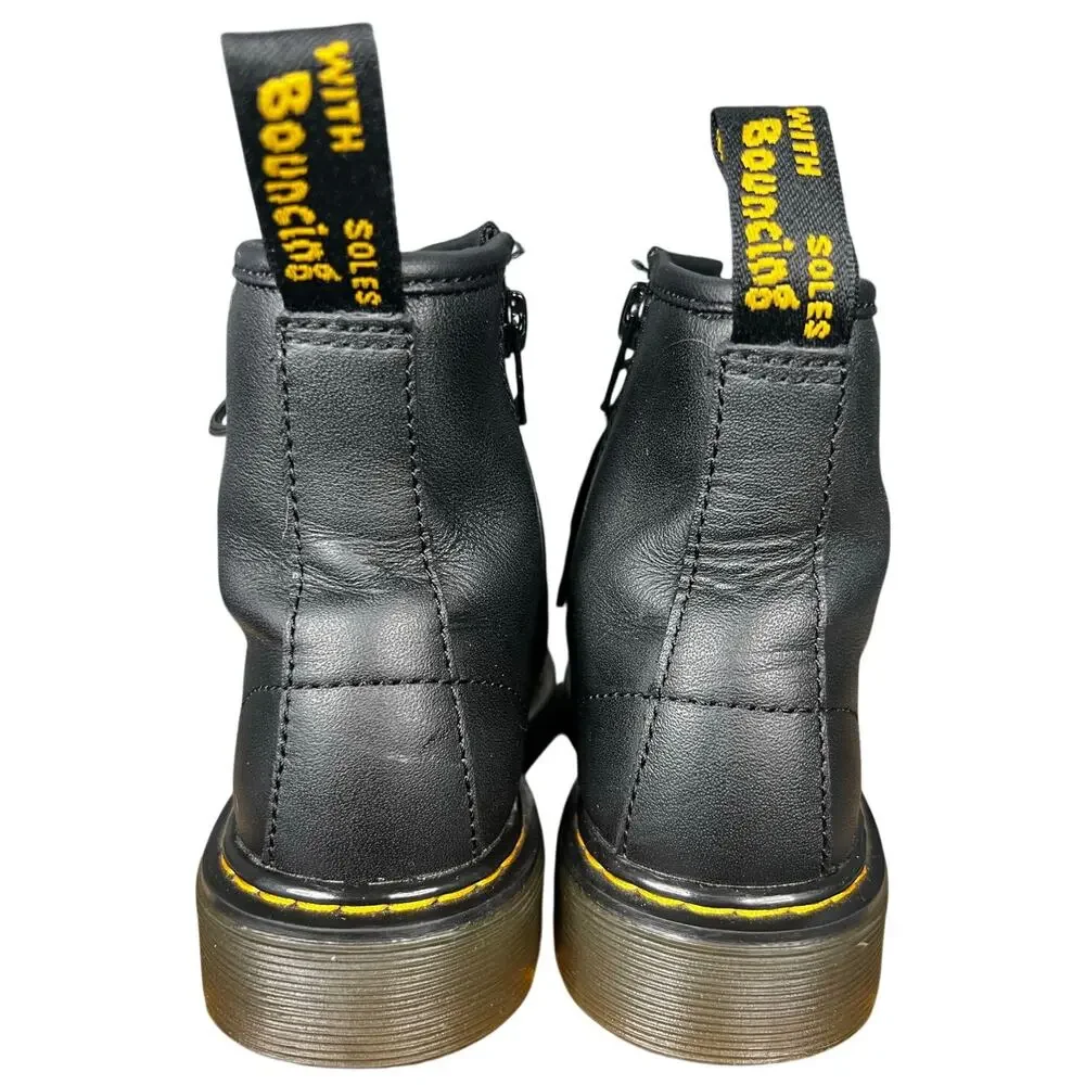 Dr. Martens Kids 1460 J Black Leather Lace Up Combat Boot Size US 2